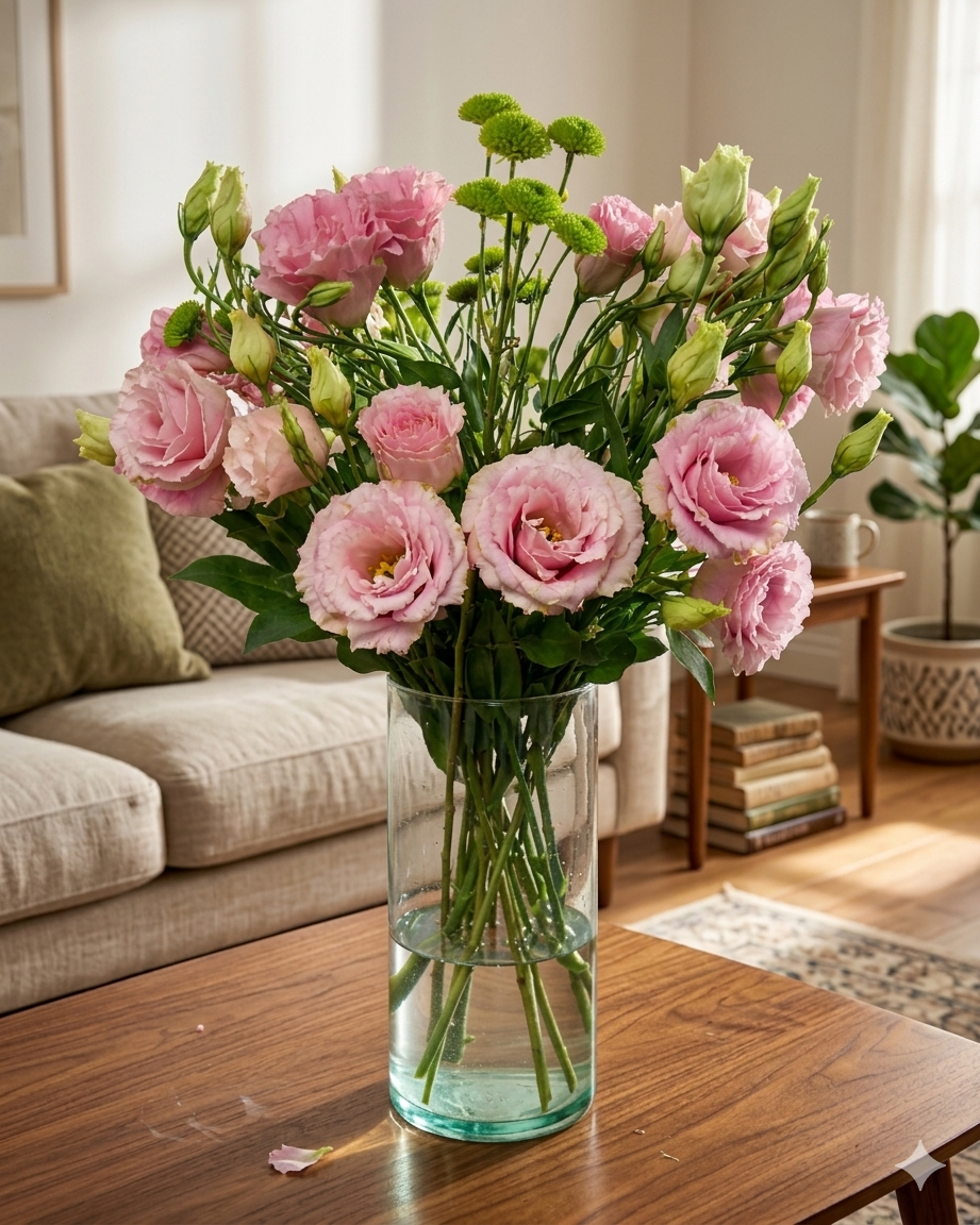 Arreglo floral elegante para recepción o mesa de bienvenida
