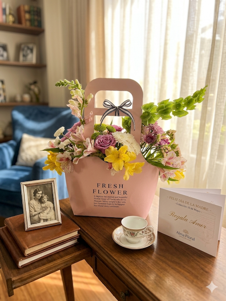 Caja floral decorativa para estación o rincón de evento